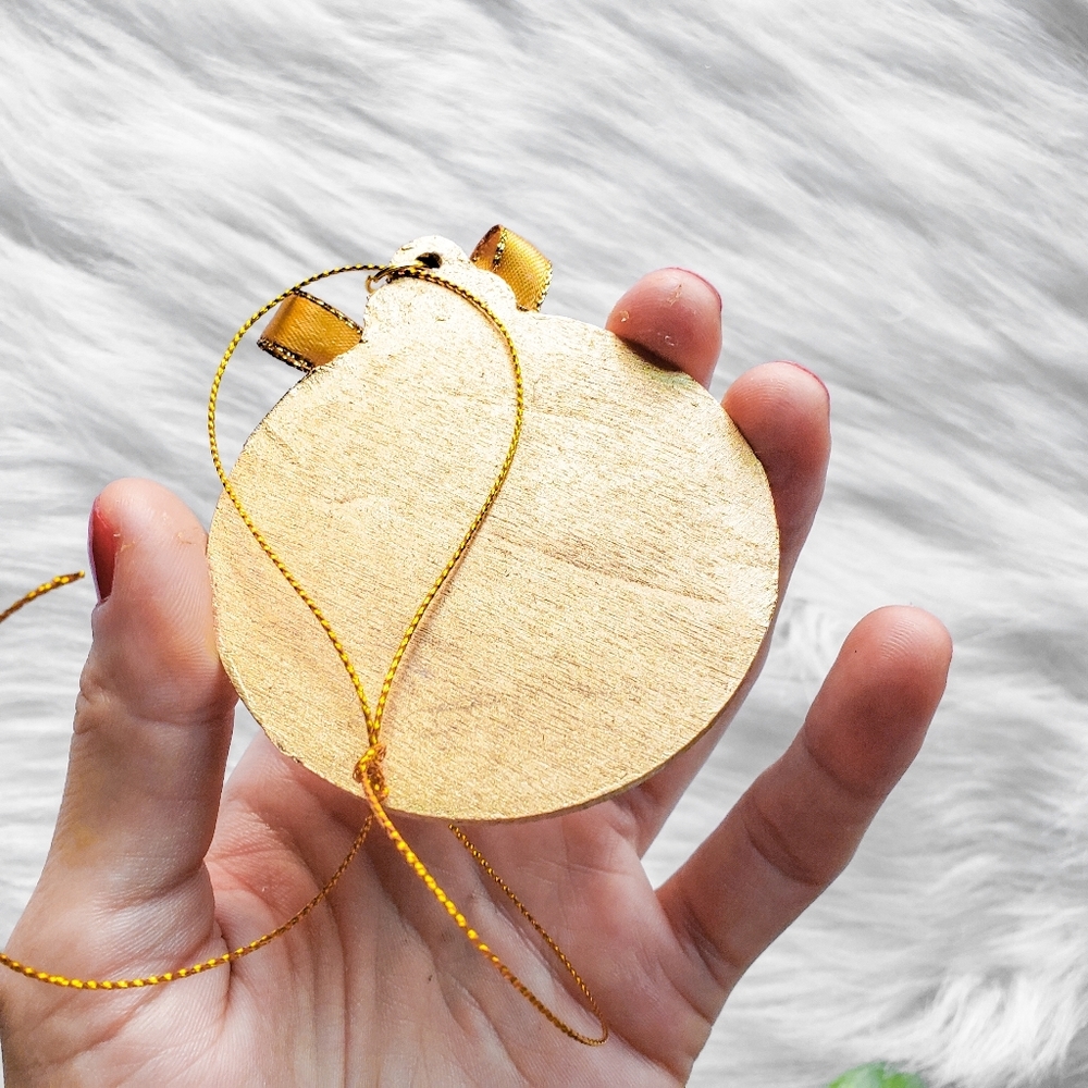 One Handmade Christmas Tree Ornament, Gold - Picture 5 of 10